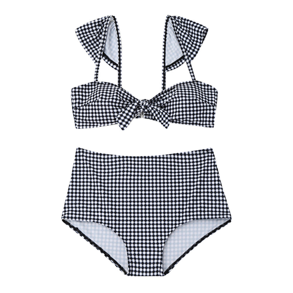 Gingham Print Cap Sleeve Bikini – Prime and Proper