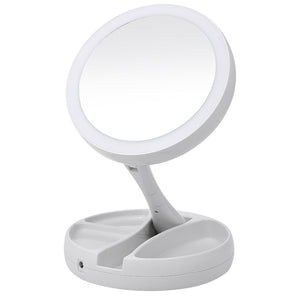 Portable LED Lighted Double-Sided Makeup Vanity